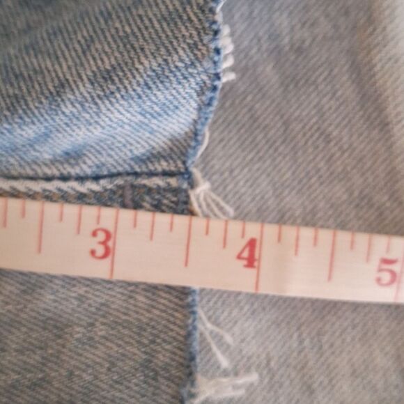 Old Navy Womens Denim Shorts OG Straight Raw Hem Plus Size 28 Country Western - Picture 6 of 7